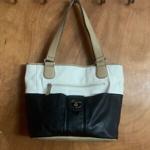 Tyler Rodan Black and Tan Tote Bag